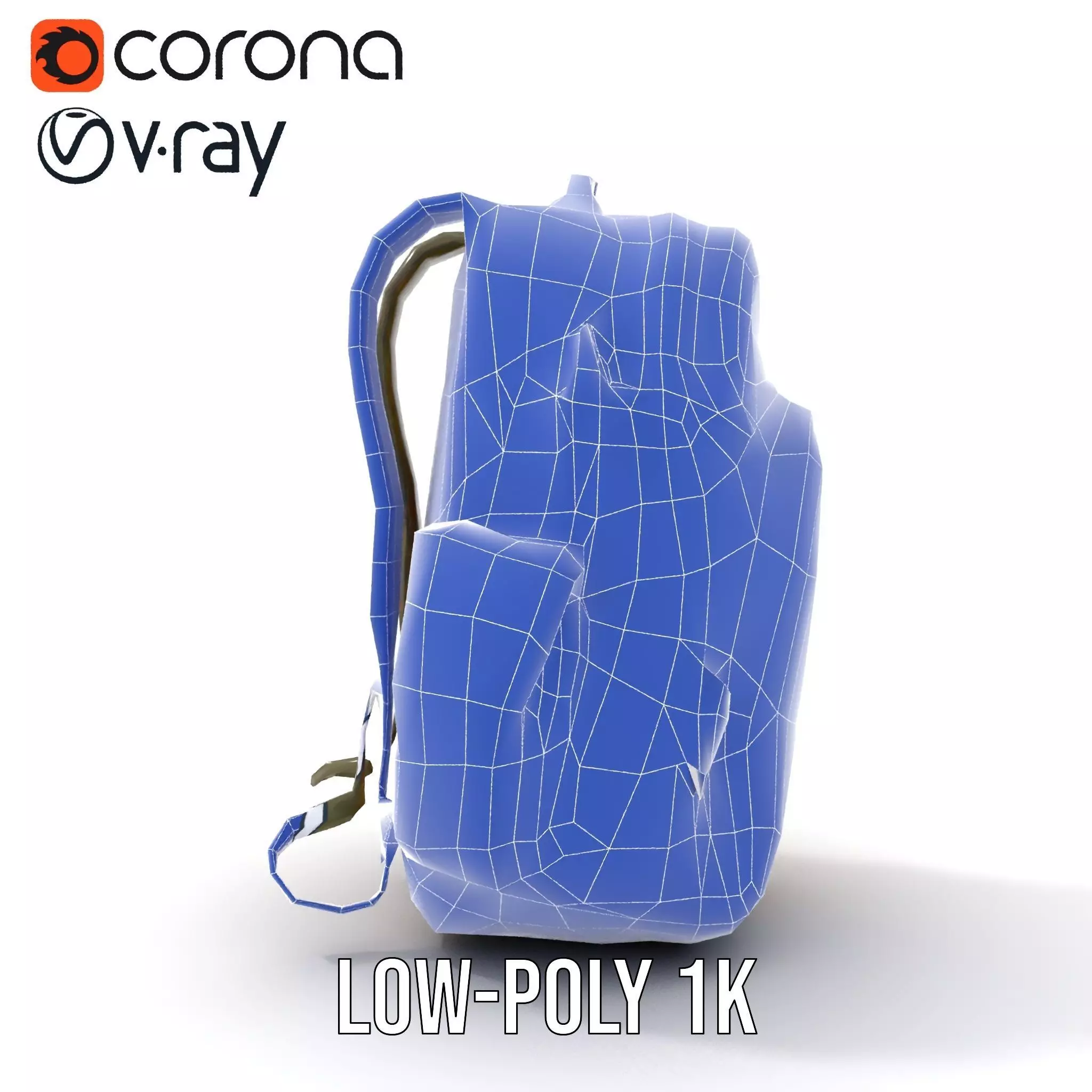 Camouflage Tactical Backpack model pack Low-poly 3D model_23