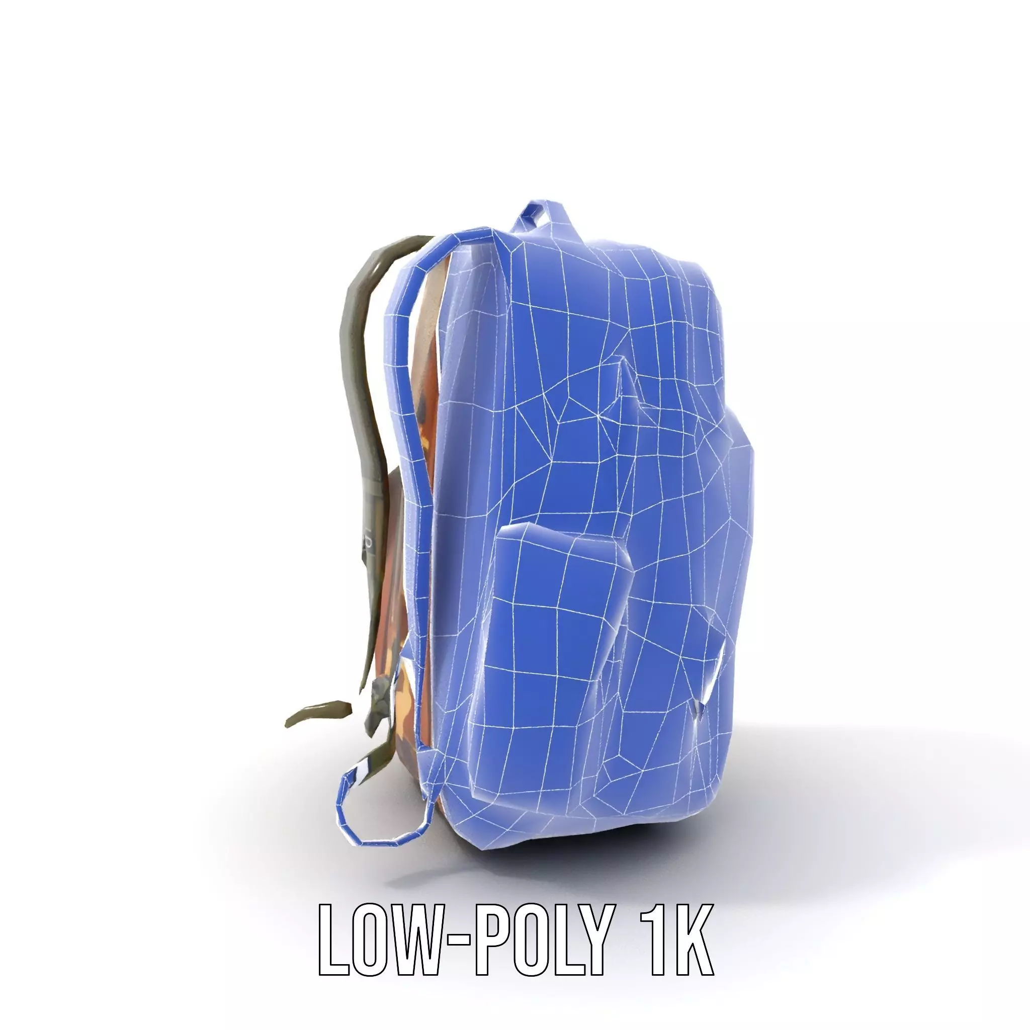 Camouflage Tactical Backpack model pack Low-poly 3D model_18