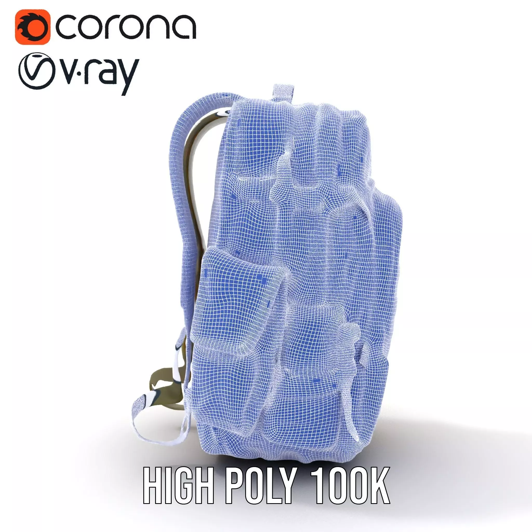 Camouflage Tactical Backpack model pack Low-poly 3D model_34