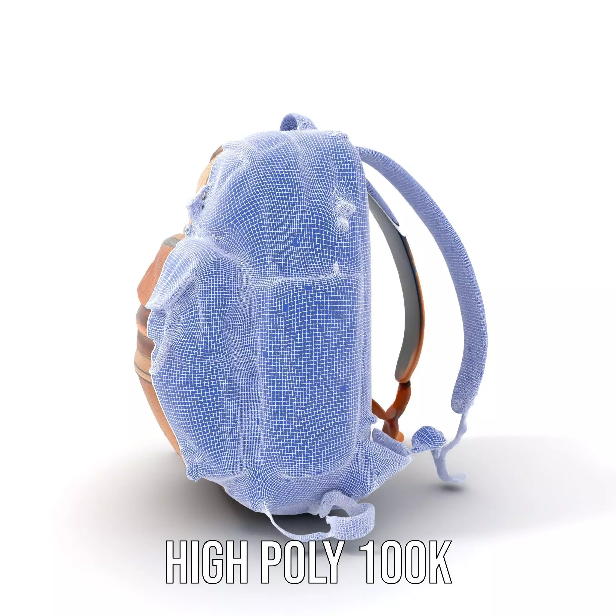 Tan Adventure Backpack model pack Low-poly 3D model_5