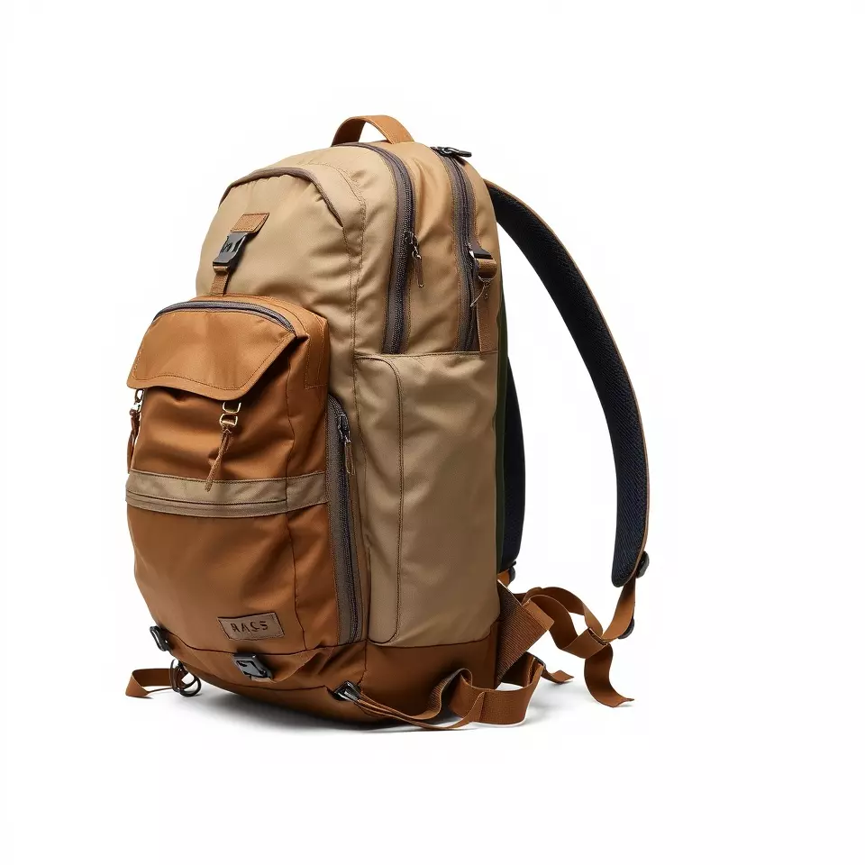 Tan Adventure Backpack model pack Low-poly 3D model_3
