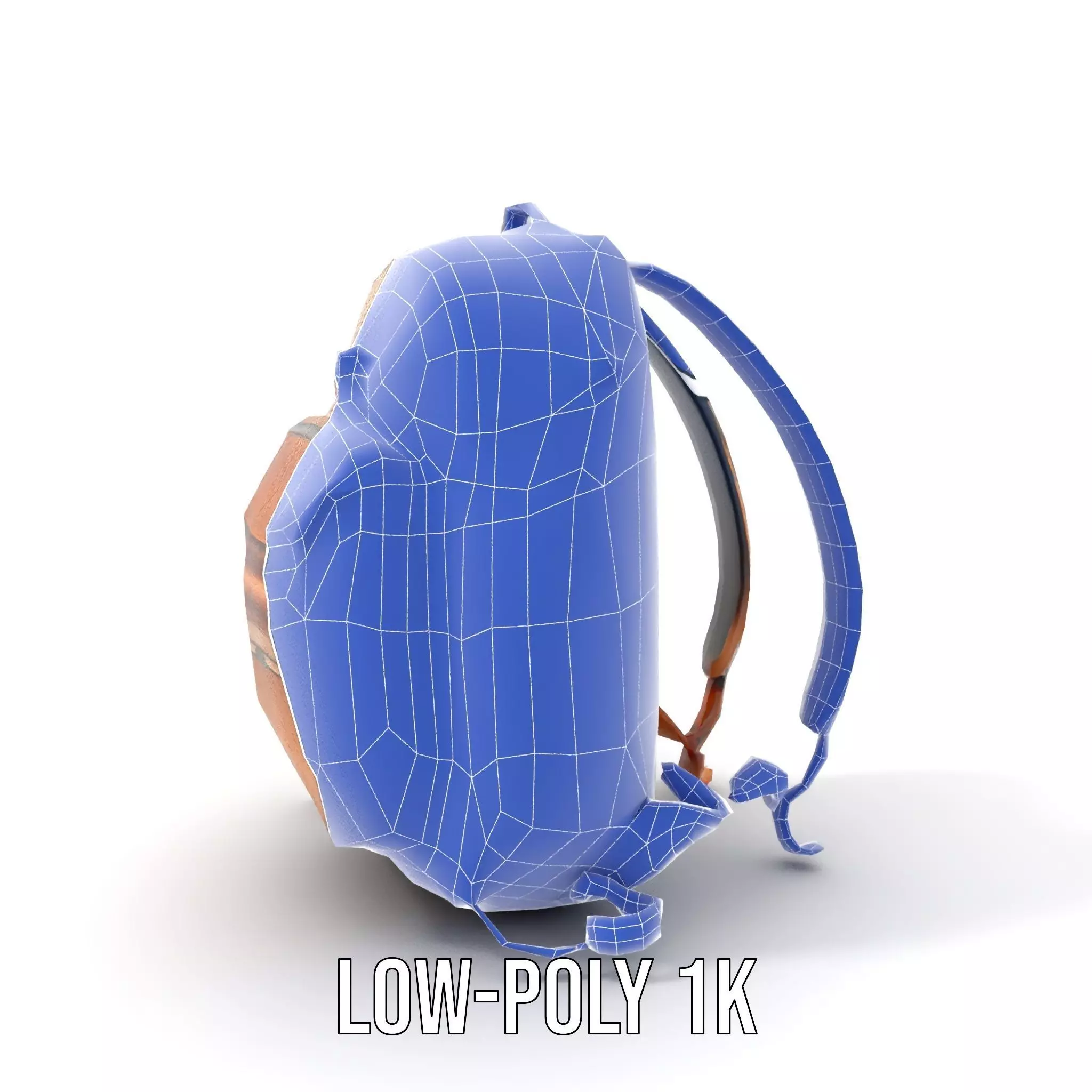 Tan Adventure Backpack model pack Low-poly 3D model_20