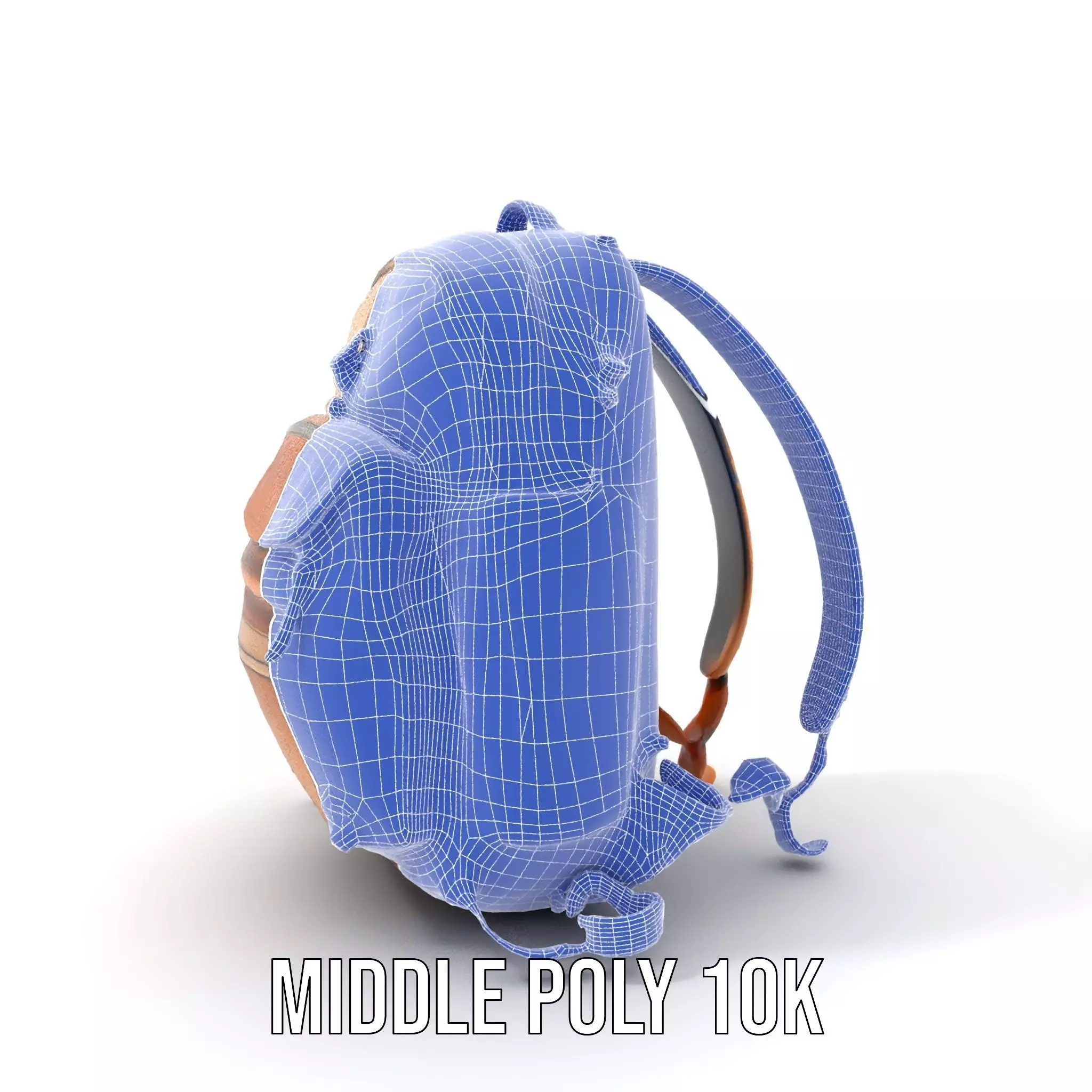 Tan Adventure Backpack model pack Low-poly 3D model_16