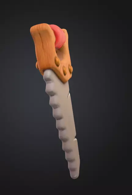 Cartoon Saw Low-poly 3D model_4