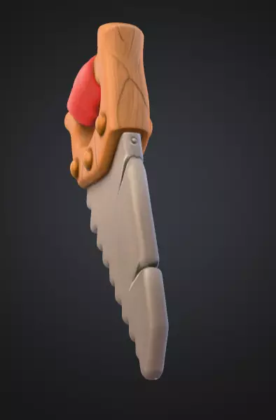 Cartoon Saw Low-poly 3D model_2