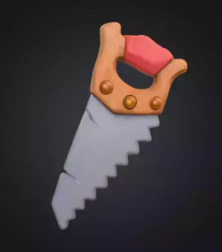 Cartoon Saw Low-poly 3D model Cartoon Saw Low-poly 3D model