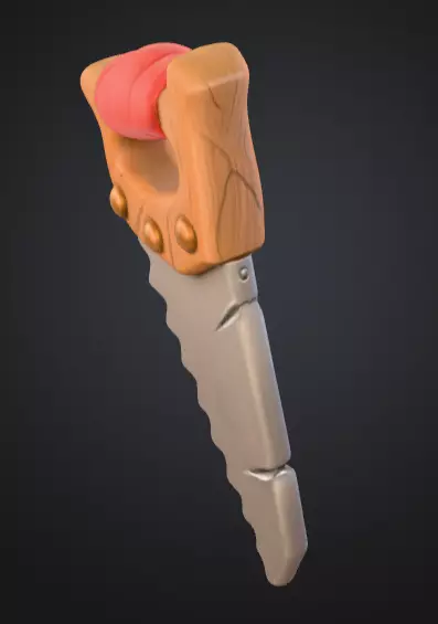 Cartoon Saw Low-poly 3D model_10