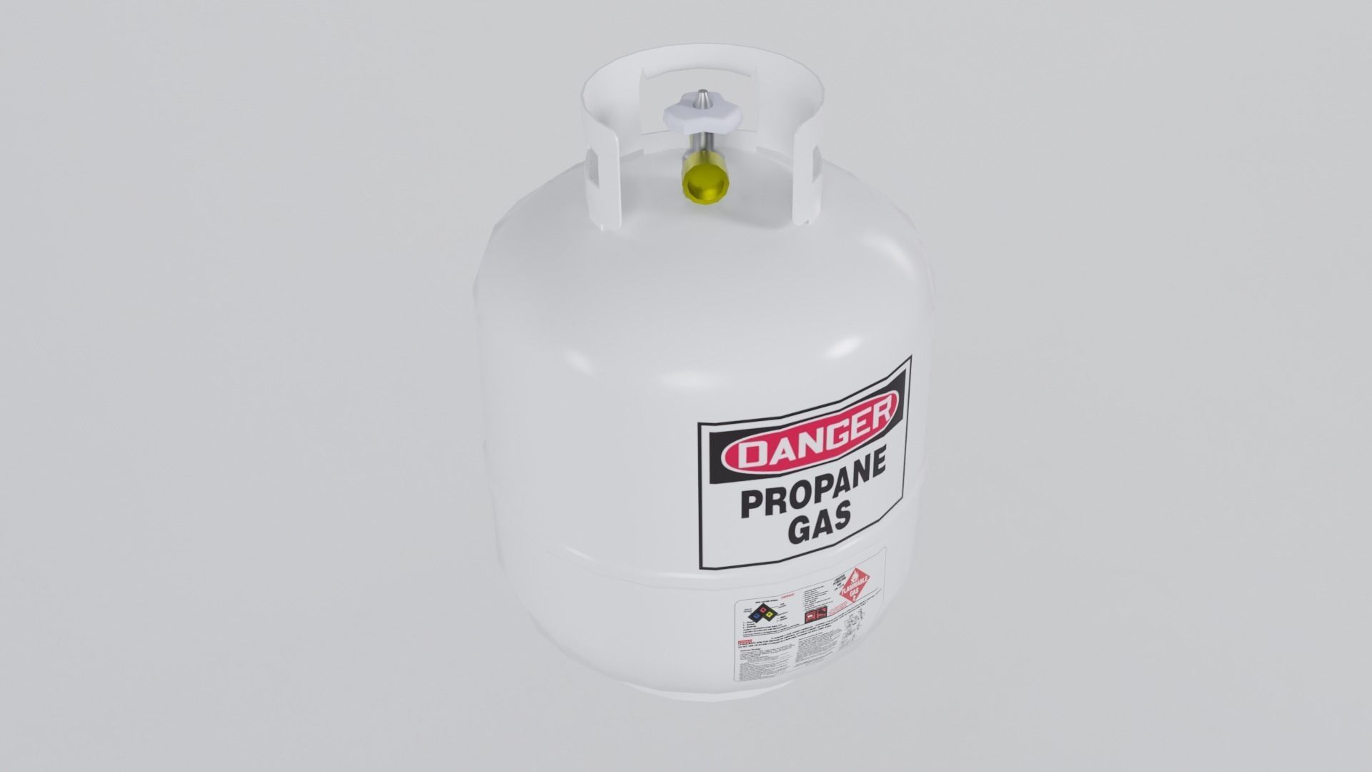 Propane Tank - Gas Cylinder Canister Low-poly 3D model_1