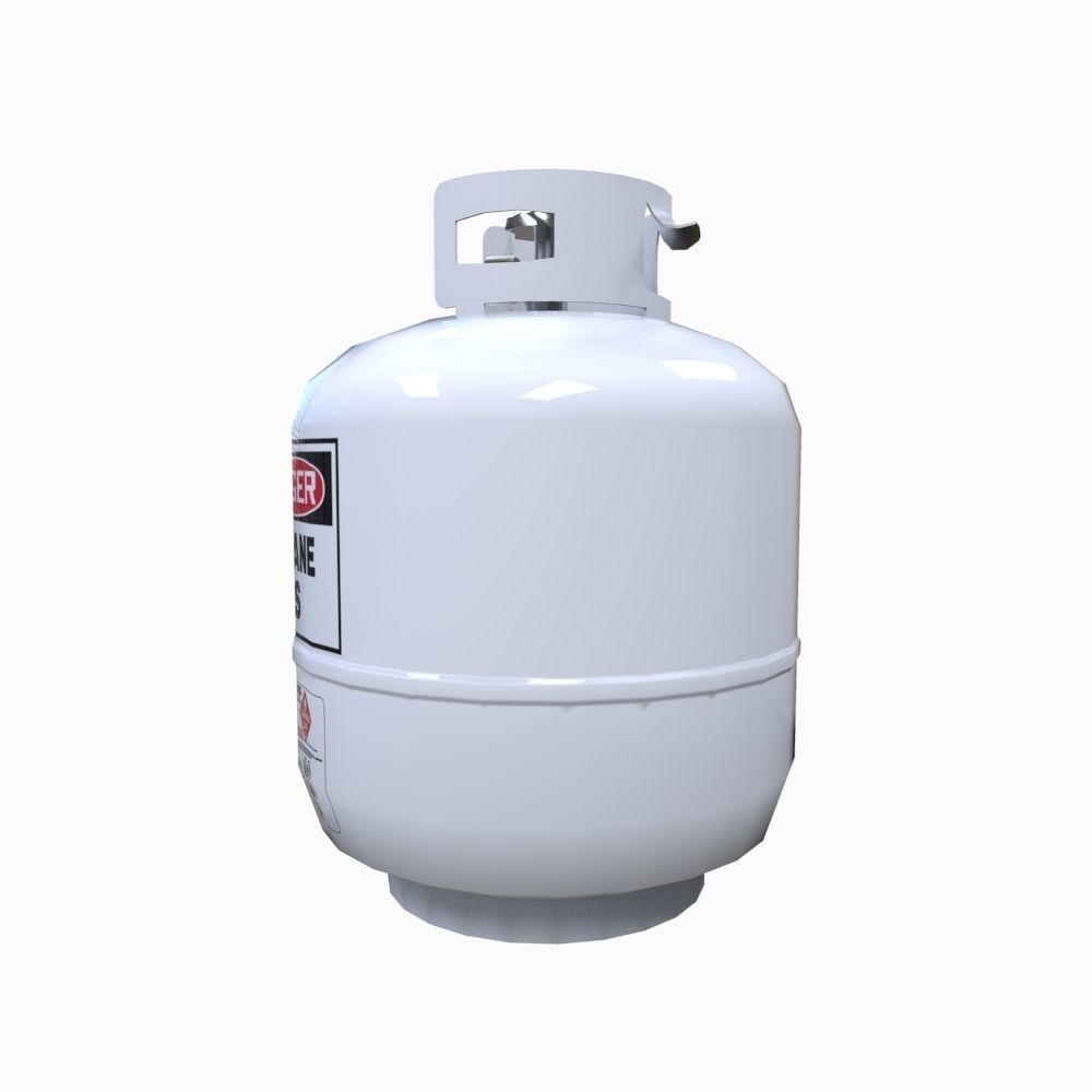 Propane Tank - Gas Cylinder Canister Low-poly 3D model_10