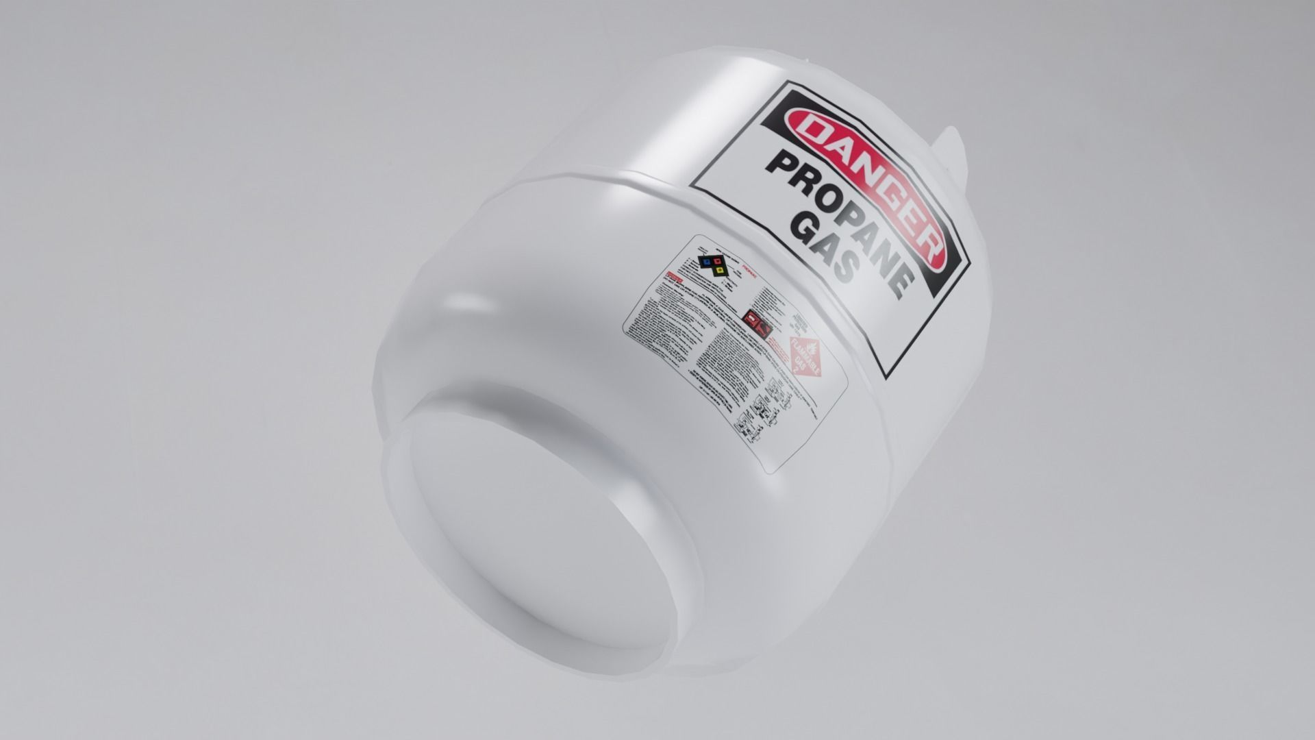 Propane Tank - Gas Cylinder Canister Low-poly 3D model_4