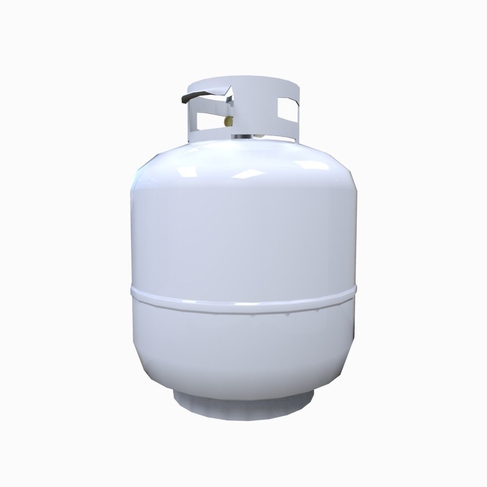 Propane Tank - Gas Cylinder Canister Low-poly 3D model_12