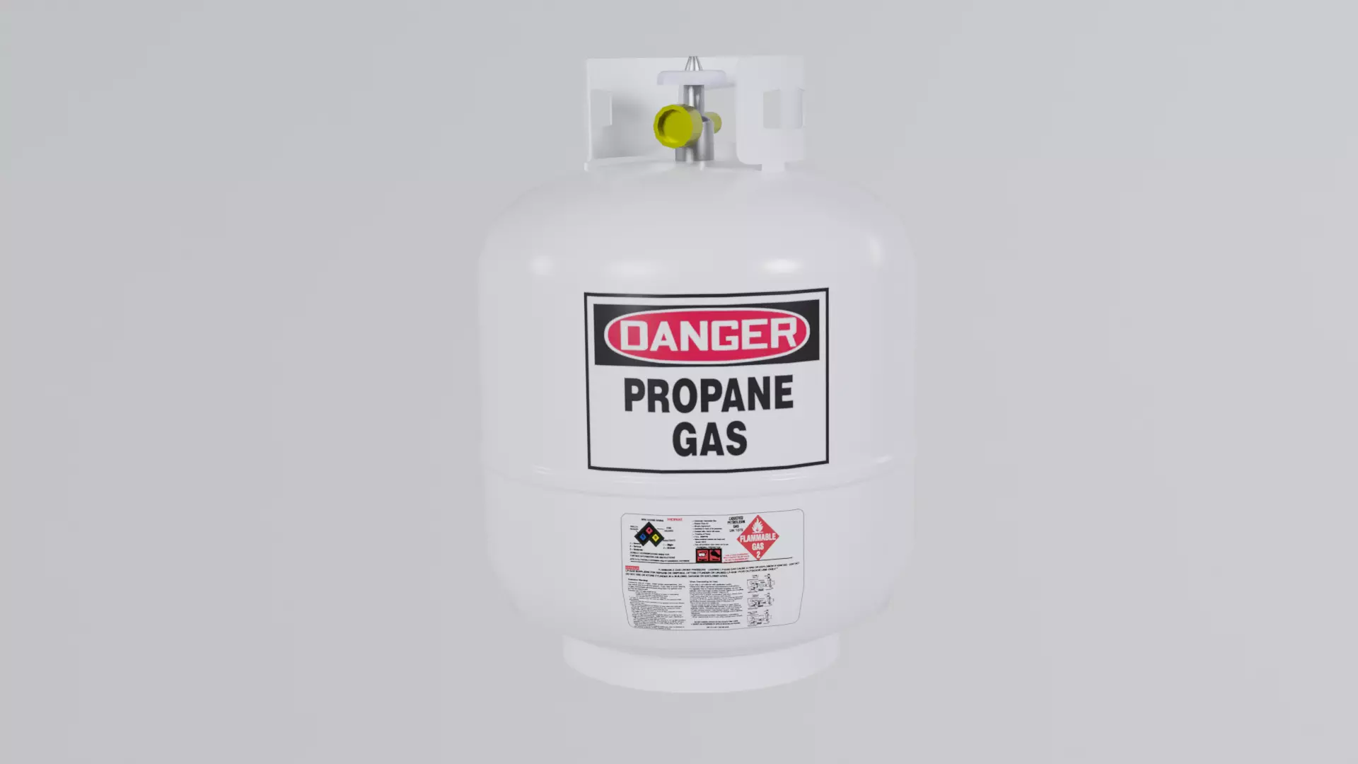 Propane Tank - Gas Cylinder Canister Low-poly 3D model_0