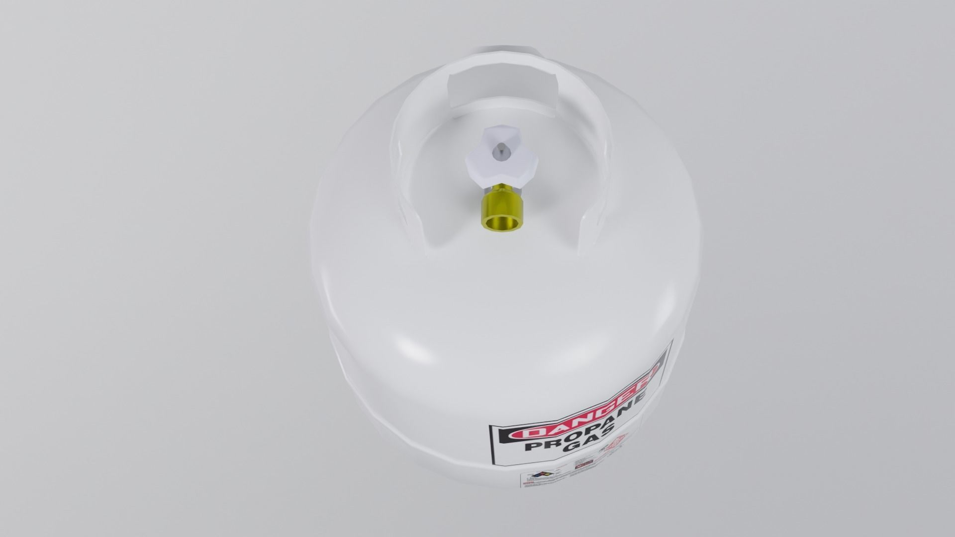 Propane Tank - Gas Cylinder Canister Low-poly 3D model_5