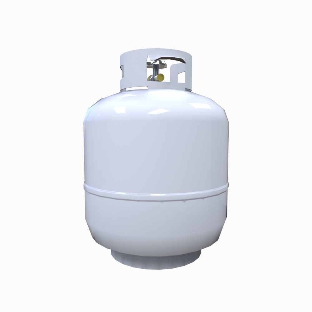 Propane Tank - Gas Cylinder Canister Low-poly 3D model_11