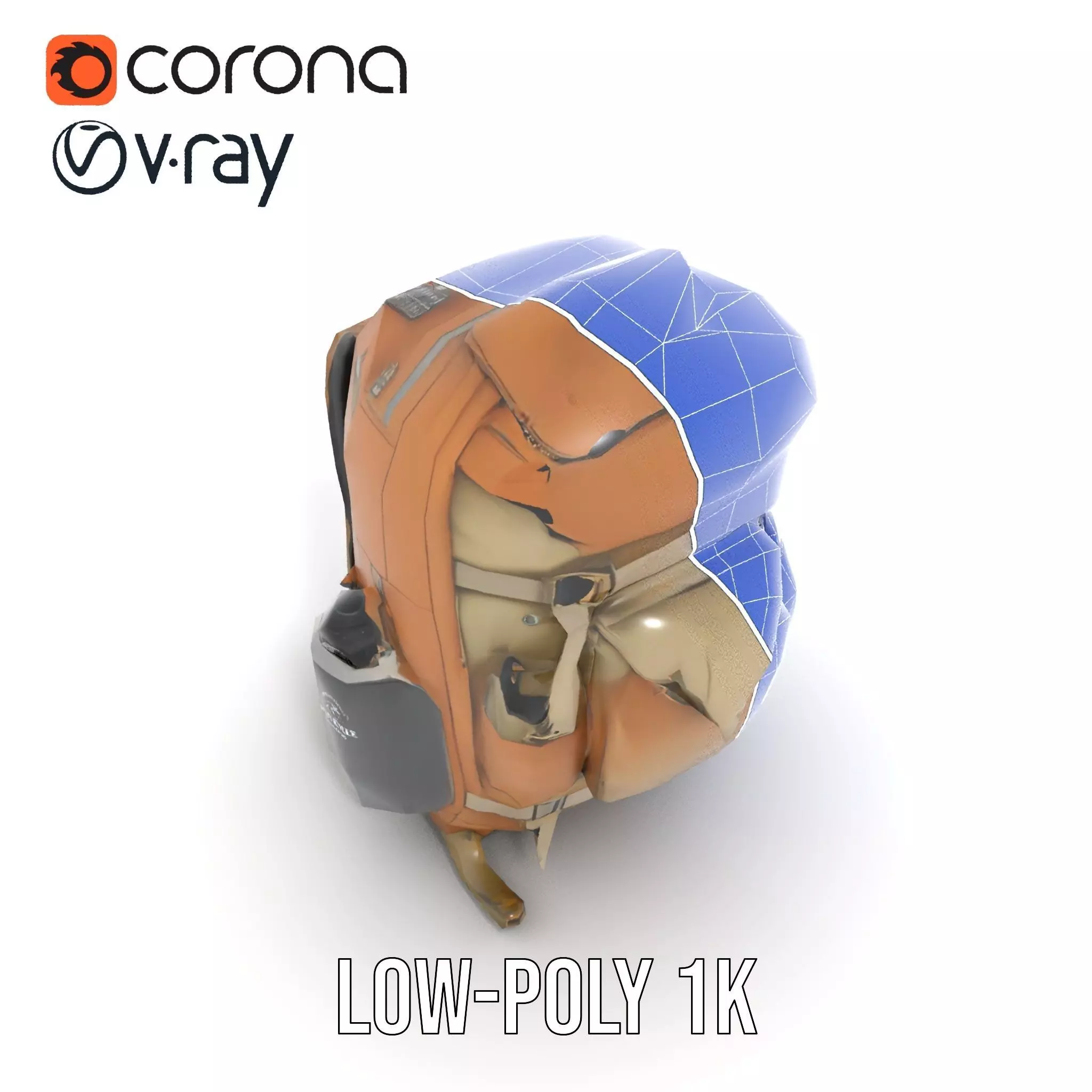 Outdoor Expedition Backpack model pack Low-poly 3D model_23