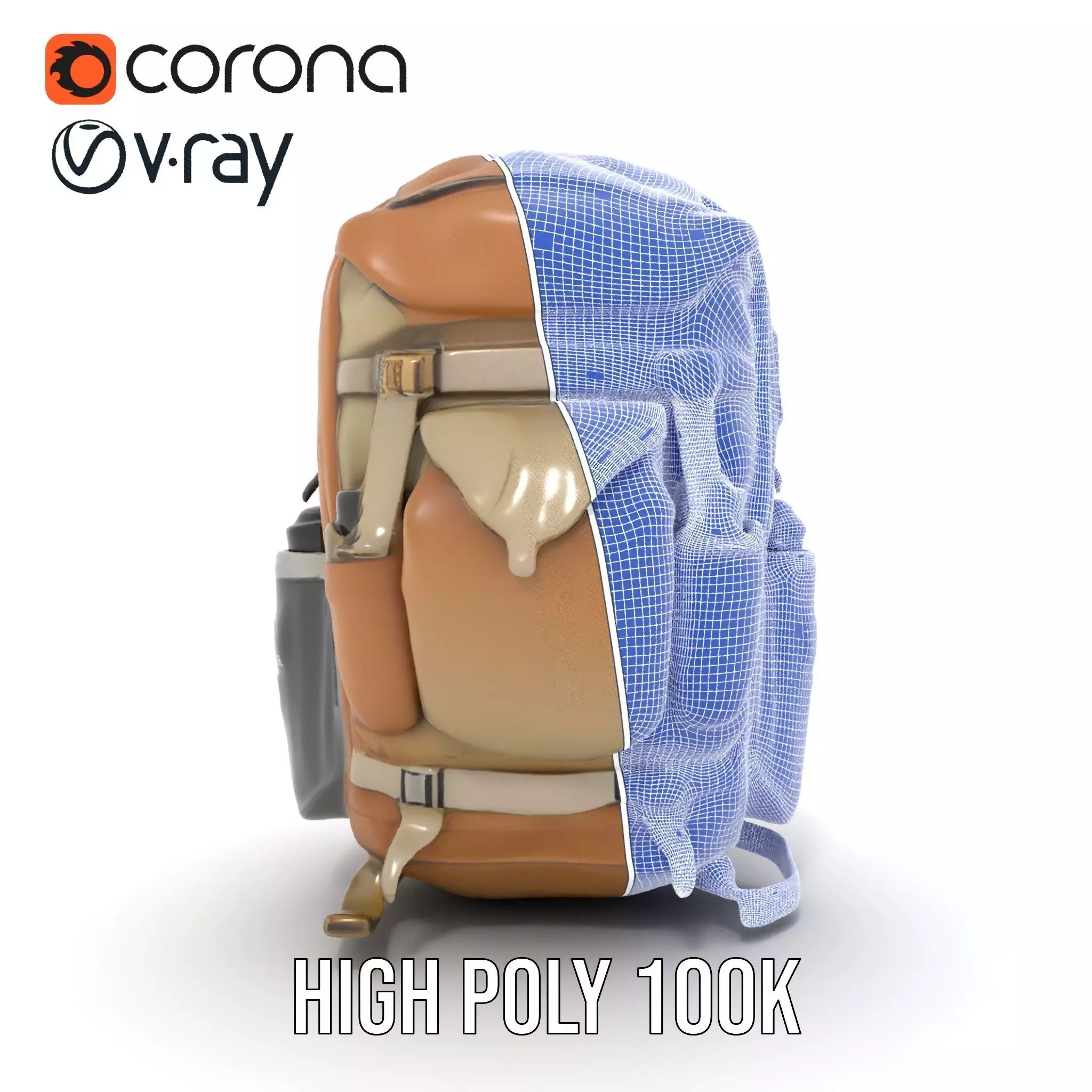 Outdoor Expedition Backpack model pack Low-poly 3D model_35