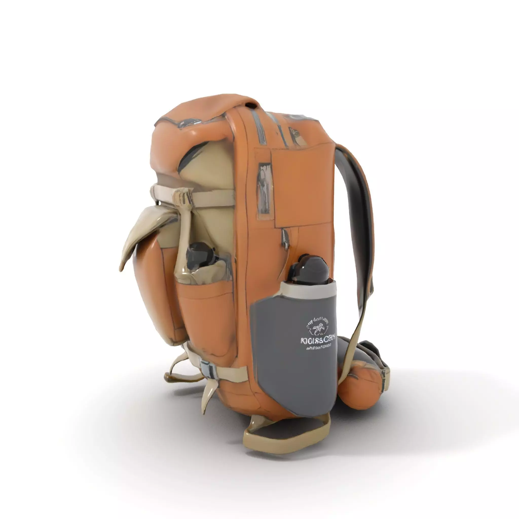 Outdoor Expedition Backpack model pack Low-poly 3D model_7