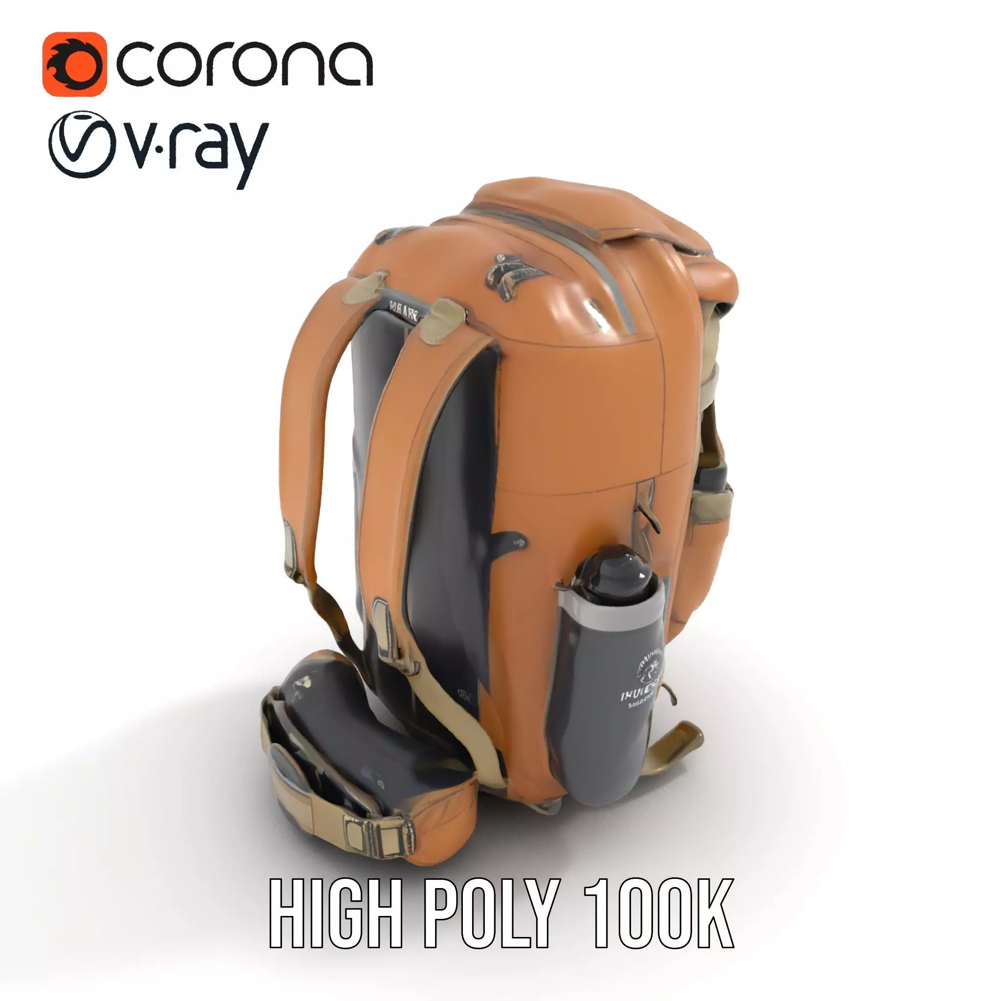 Outdoor Expedition Backpack model pack Low-poly 3D model_30