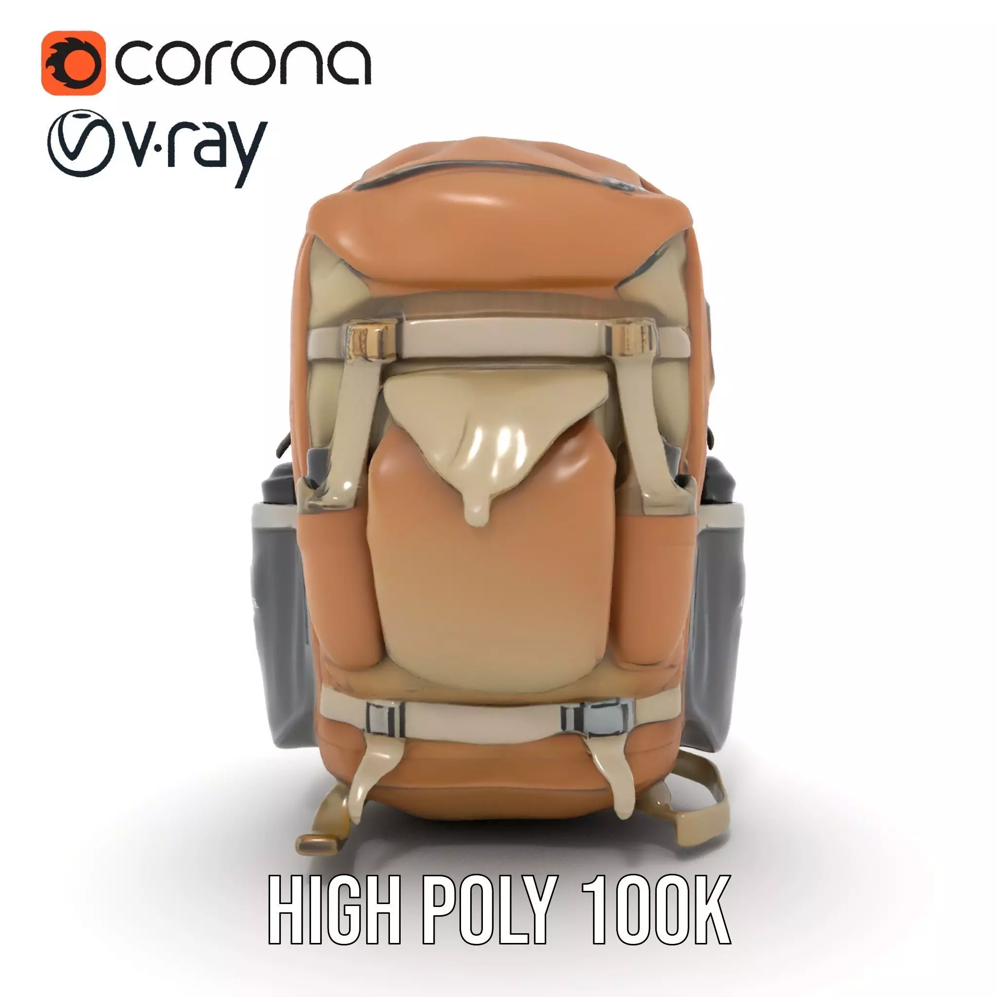 Outdoor Expedition Backpack model pack Low-poly 3D model_21