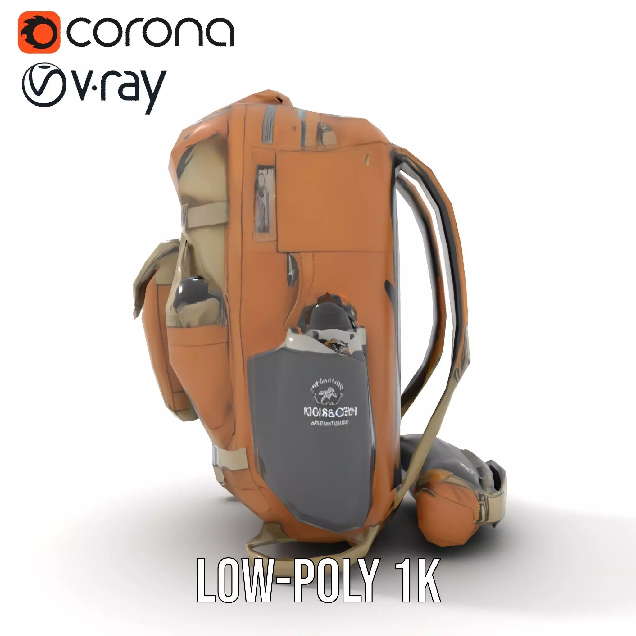 Outdoor Expedition Backpack model pack Low-poly 3D model_10