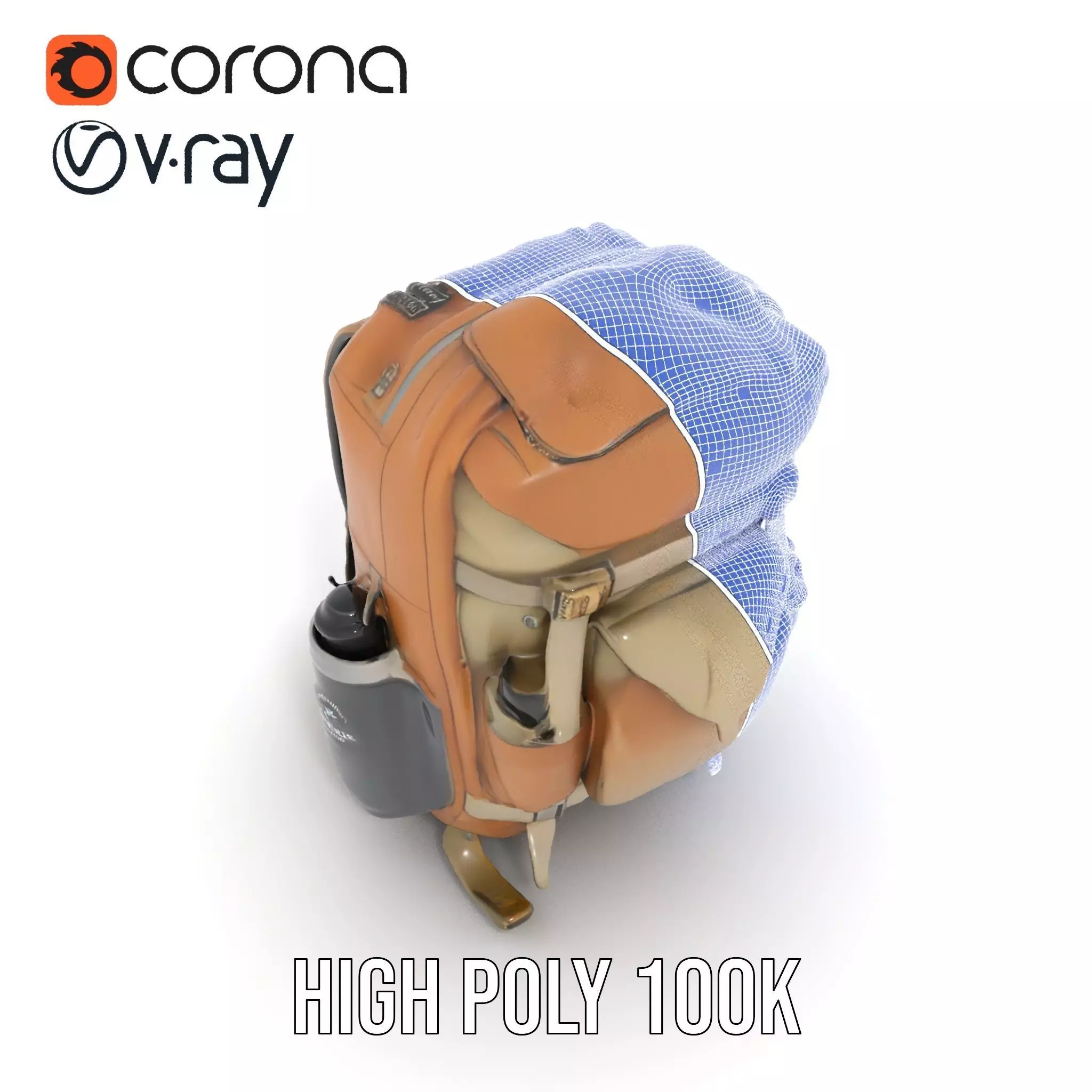 Outdoor Expedition Backpack model pack Low-poly 3D model_33