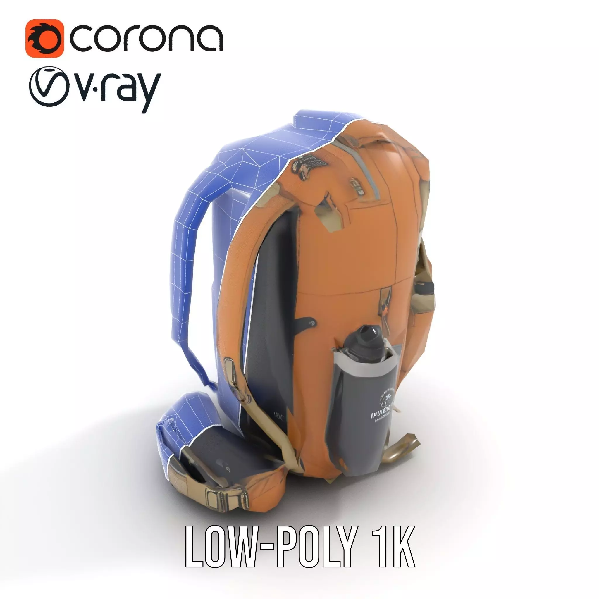 Outdoor Expedition Backpack model pack Low-poly 3D model_15