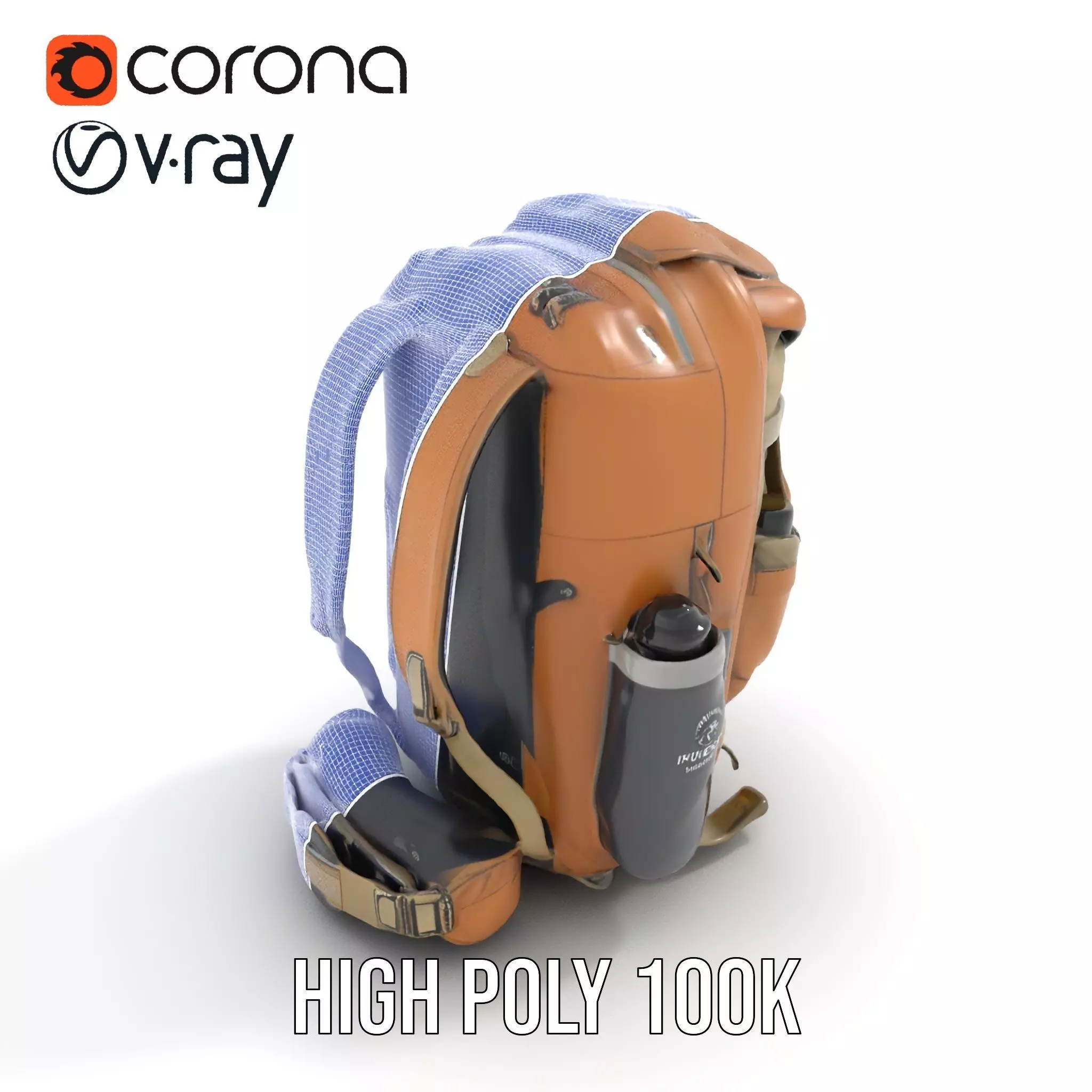 Outdoor Expedition Backpack model pack Low-poly 3D model_24