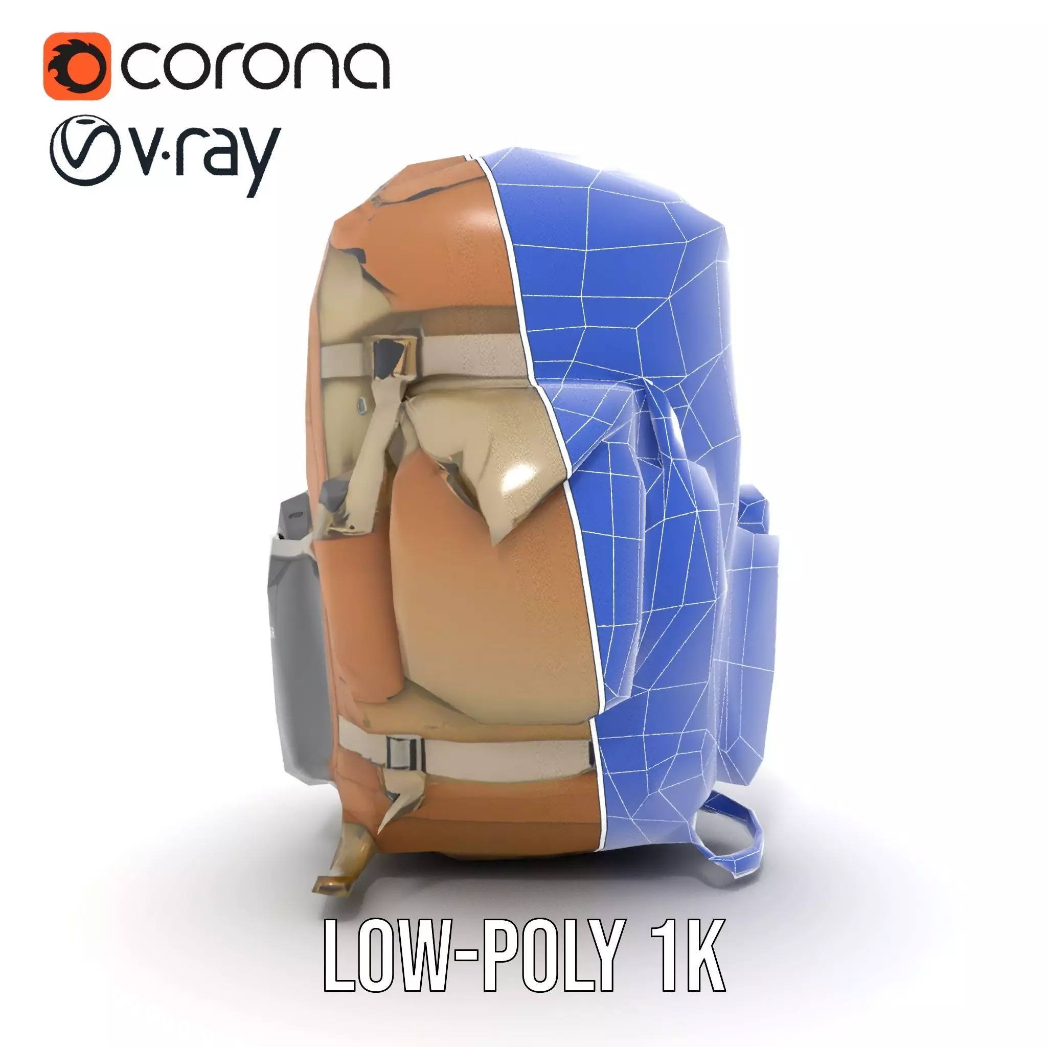Outdoor Expedition Backpack model pack Low-poly 3D model_32
