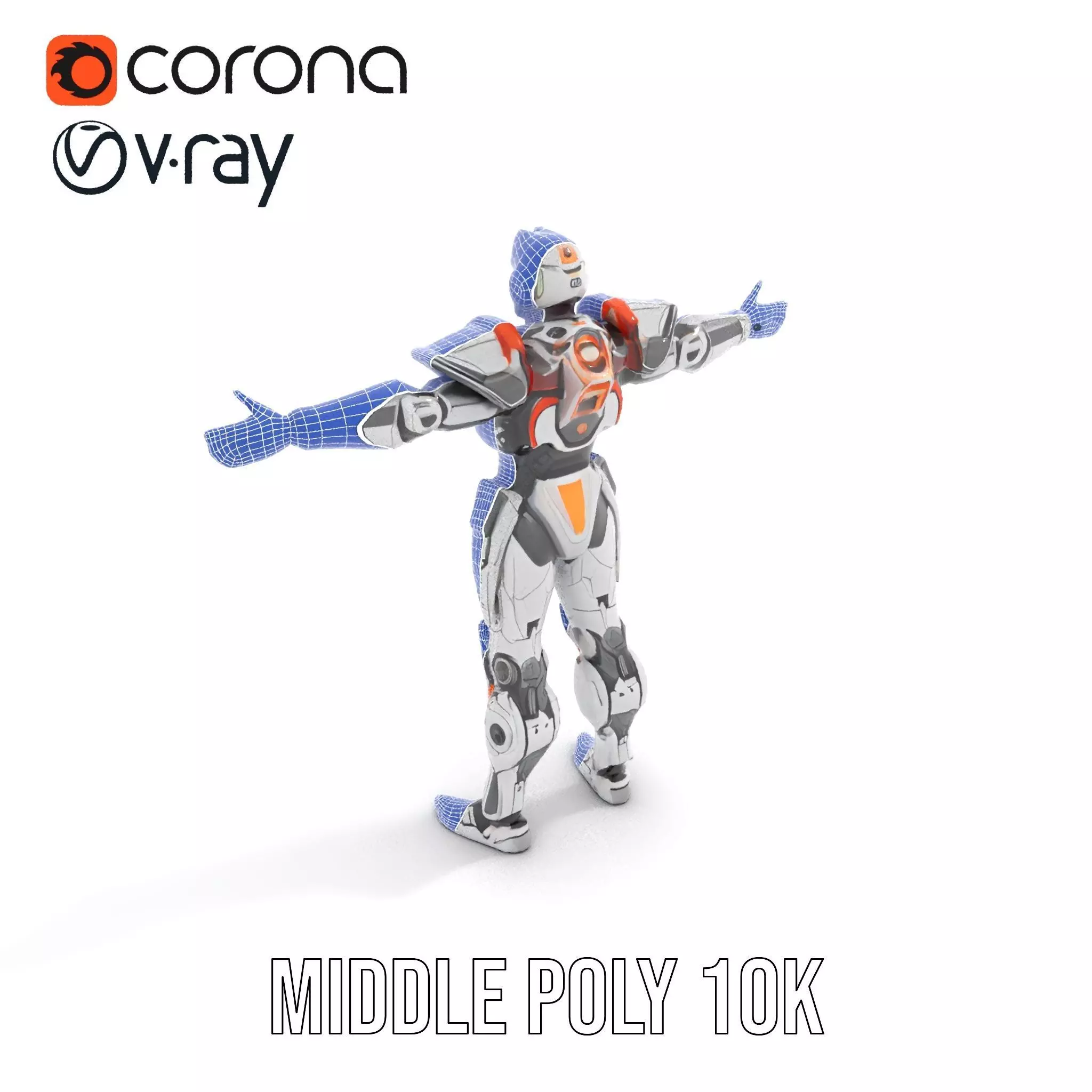 Futuristic Mech Armor model pack Low-poly 3D model_24