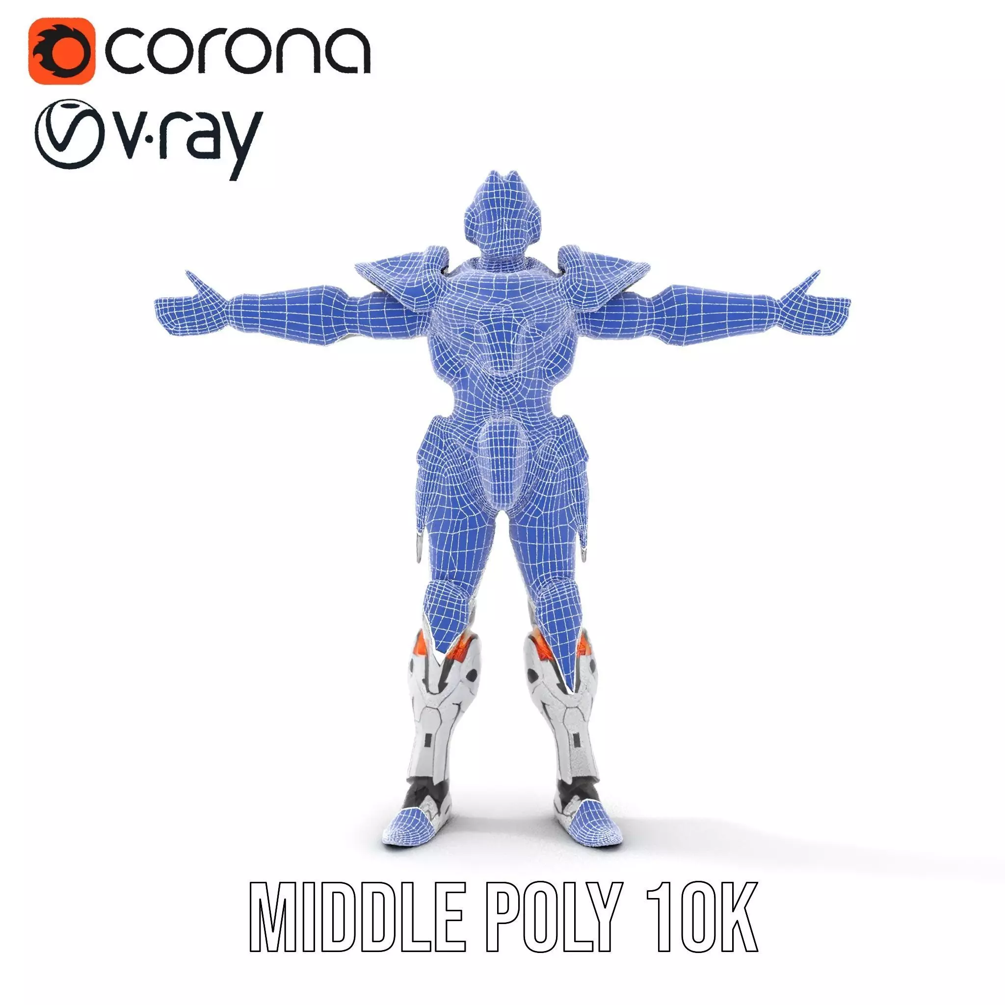 Futuristic Mech Armor model pack Low-poly 3D model_27