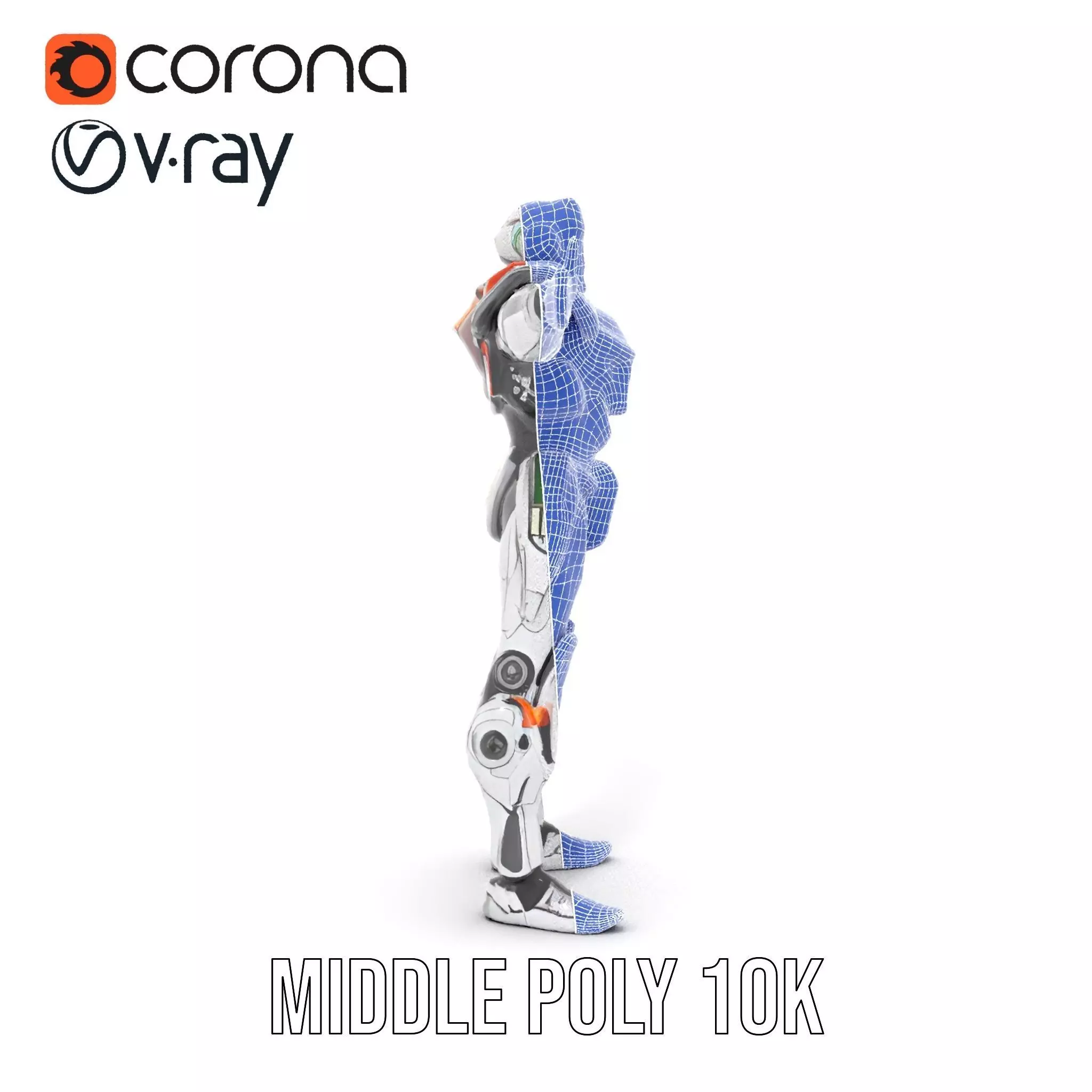 Futuristic Mech Armor model pack Low-poly 3D model_30