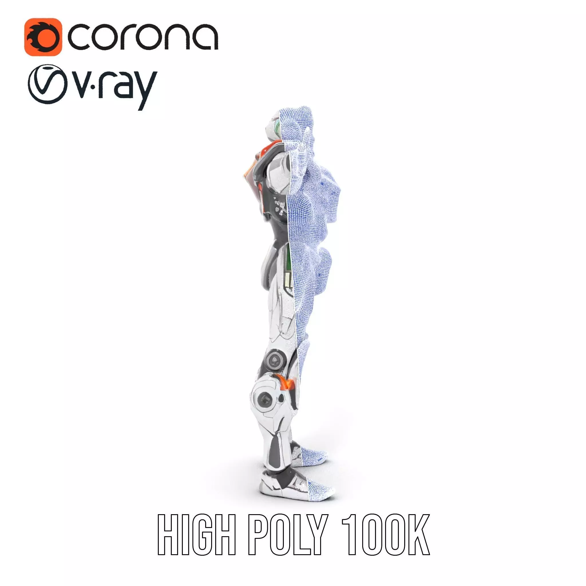 Futuristic Mech Armor model pack Low-poly 3D model_34