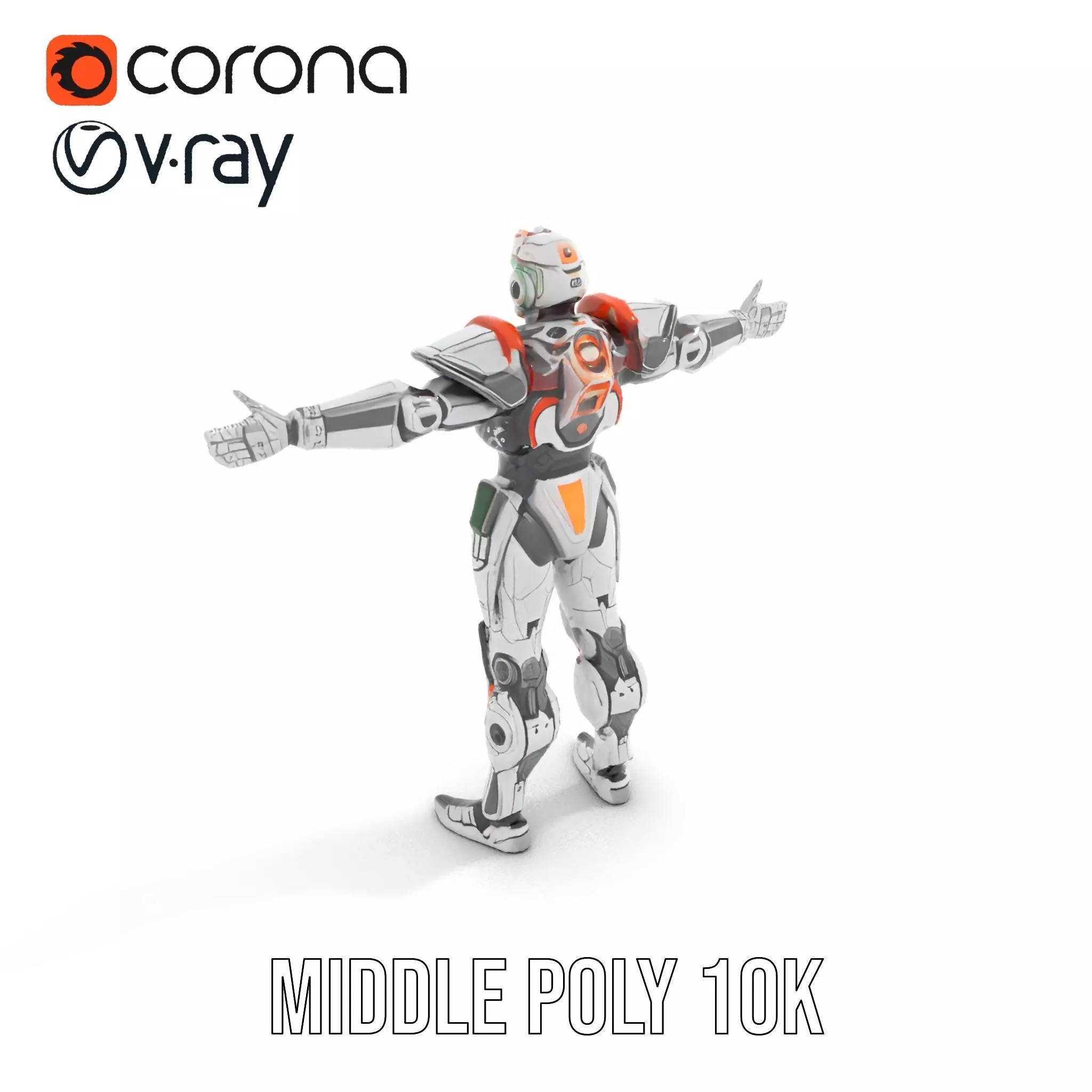 Futuristic Mech Armor model pack Low-poly 3D model_21