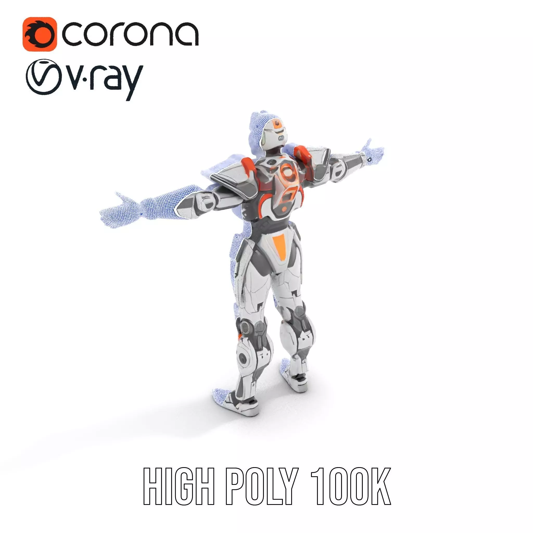 Futuristic Mech Armor model pack Low-poly 3D model_15