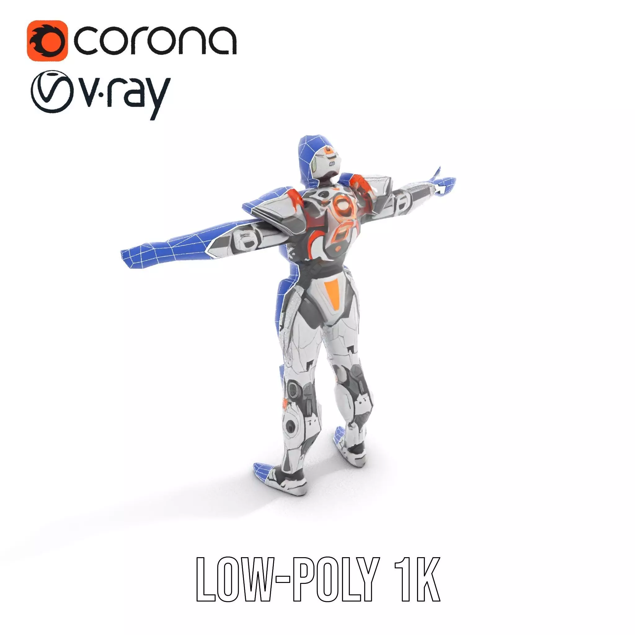 Futuristic Mech Armor model pack Low-poly 3D model_20