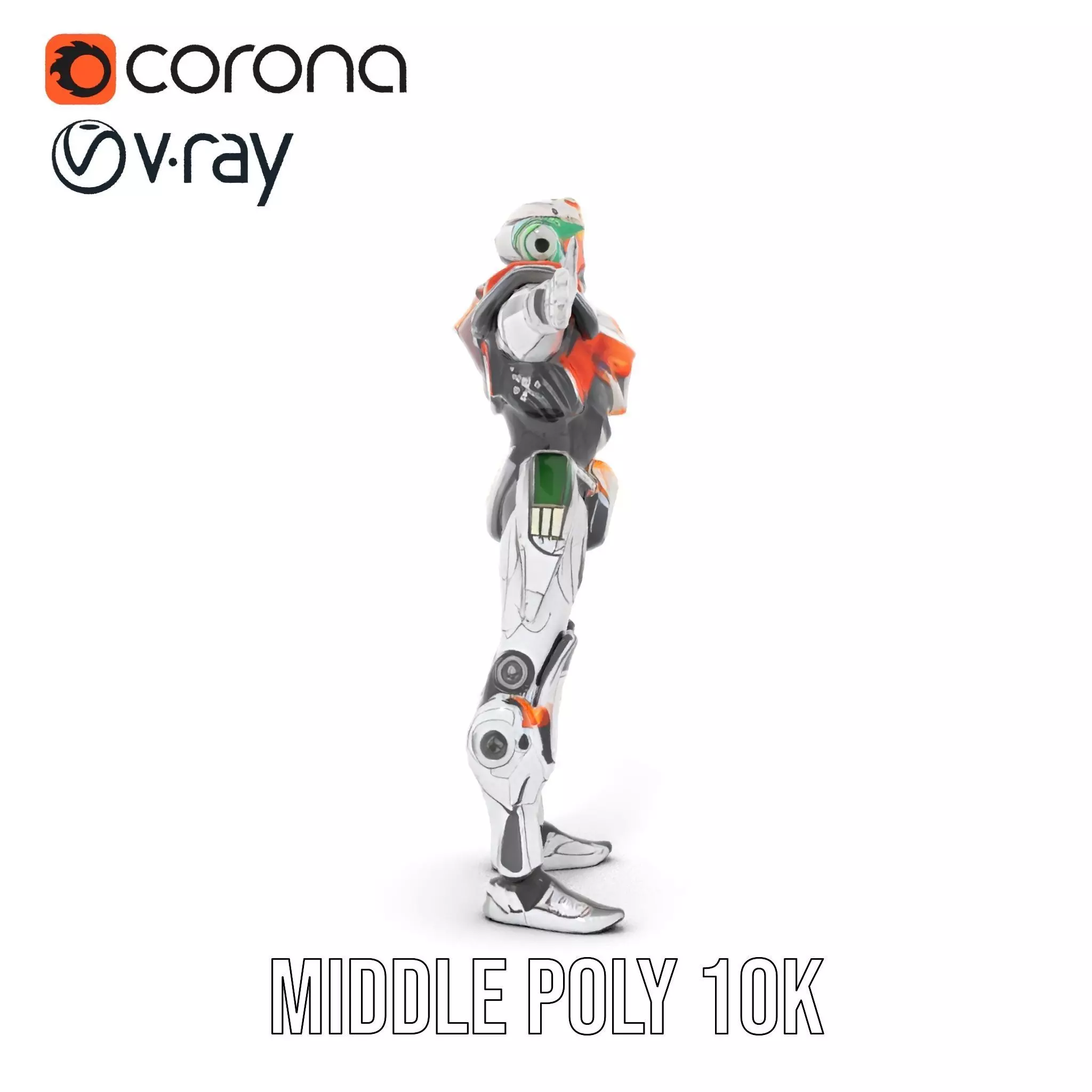 Futuristic Mech Armor model pack Low-poly 3D model_13