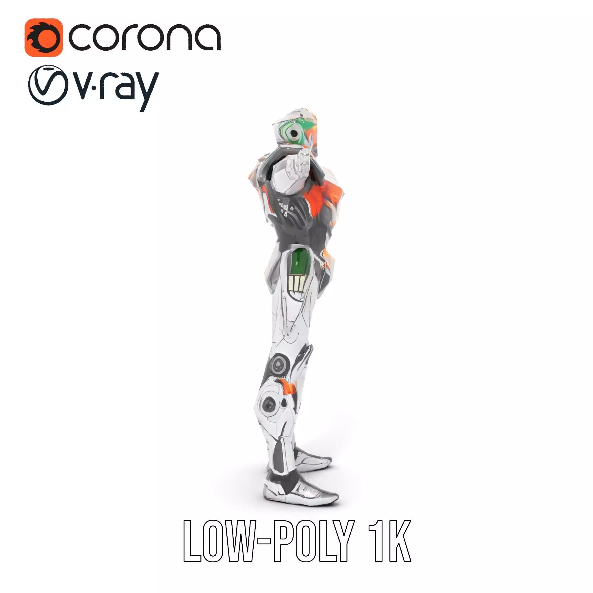 Futuristic Mech Armor model pack Low-poly 3D model_11