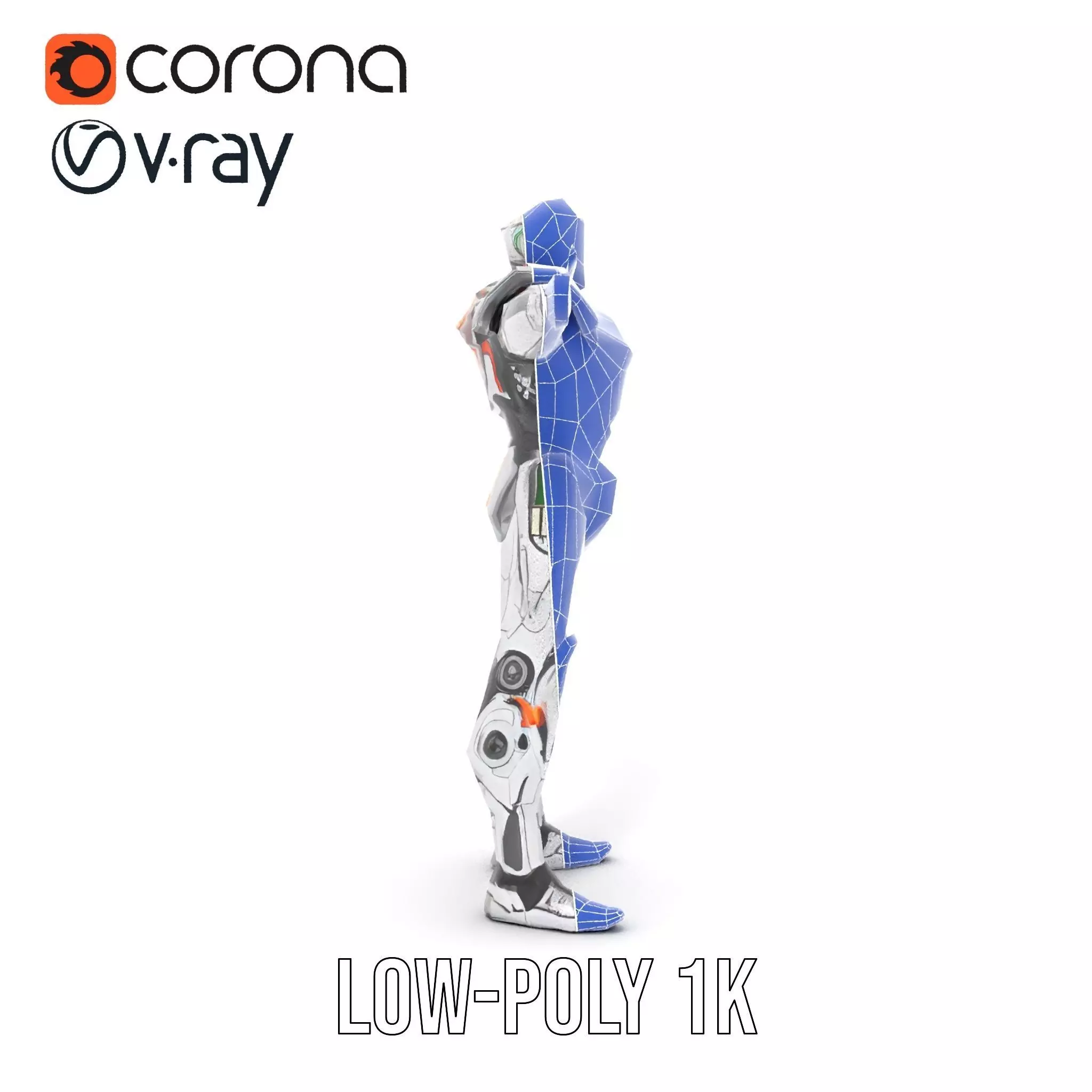 Futuristic Mech Armor model pack Low-poly 3D model_25