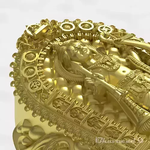 Lord Ramalalla and Hanuman Temple Ring