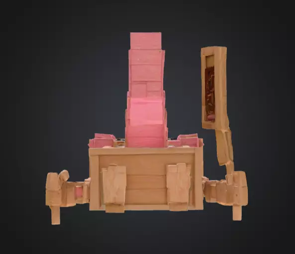 House Monster with a Tongue Slide Low-poly 3D model_24