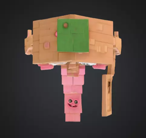 House Monster with a Tongue Slide Low-poly 3D model_23