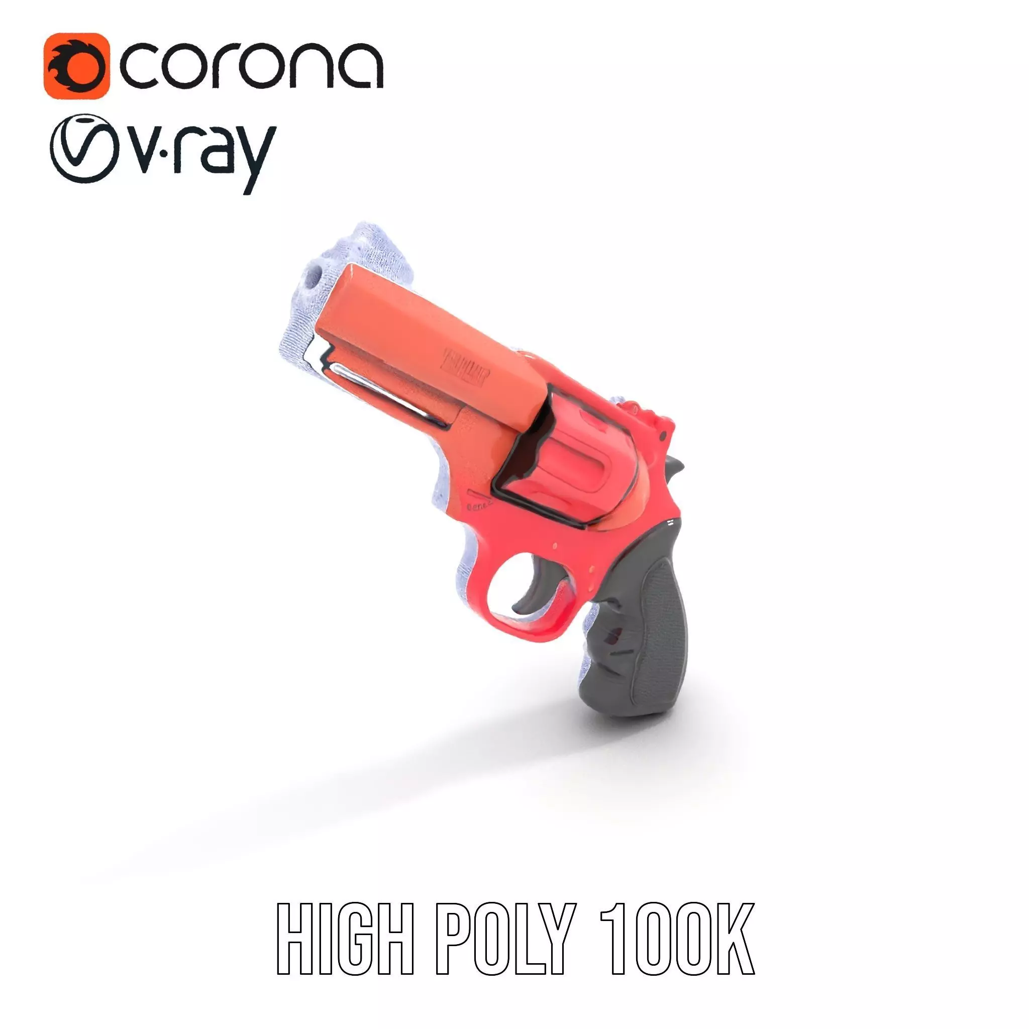 Scarlet Revolver model pack Low-poly 3D model_33