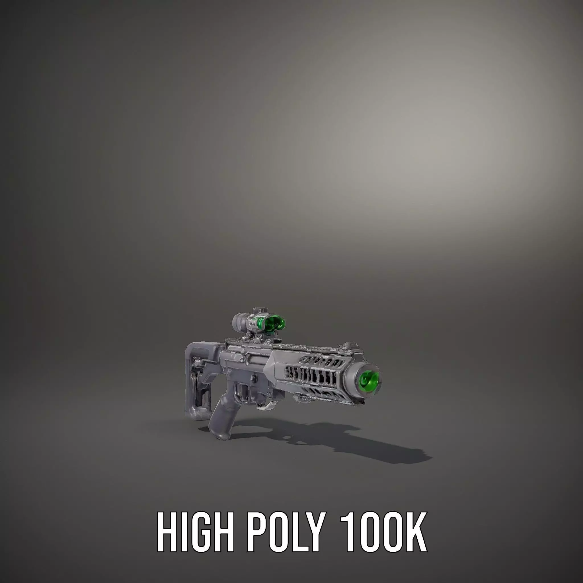 Tactical Black Rifle model pack Low-poly 3D model_9