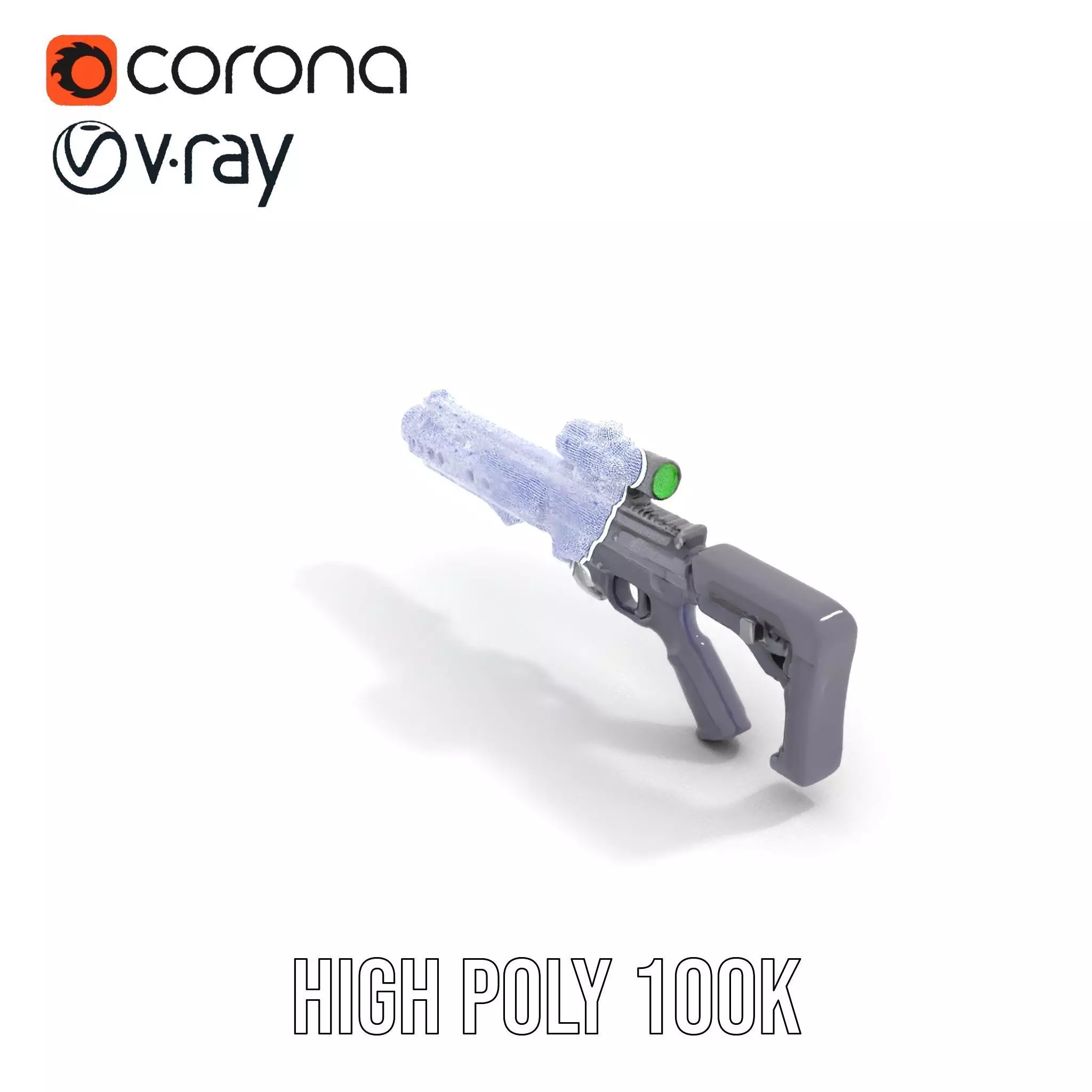 Tactical Black Rifle model pack Low-poly 3D model_32