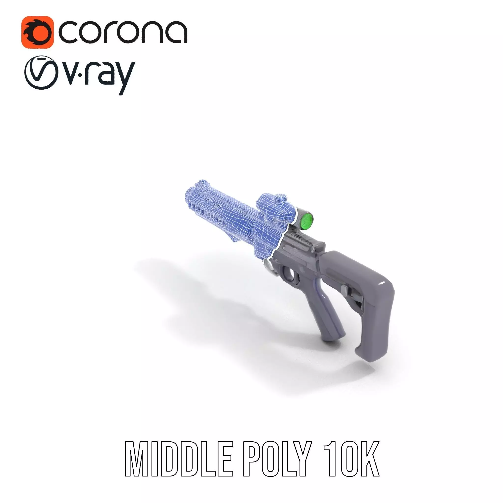 Tactical Black Rifle model pack Low-poly 3D model_20