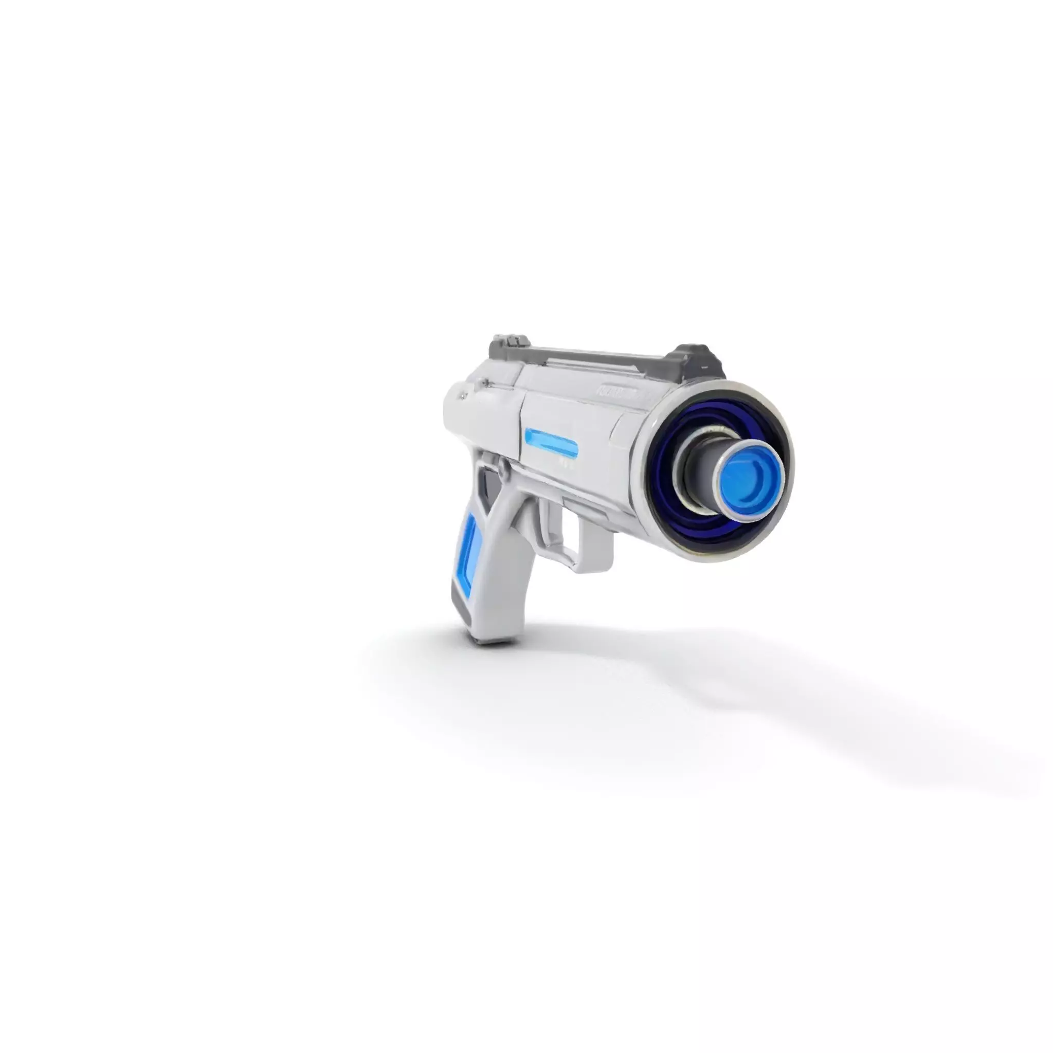 Futuristic Blue Blaster model pack Low-poly 3D model_0