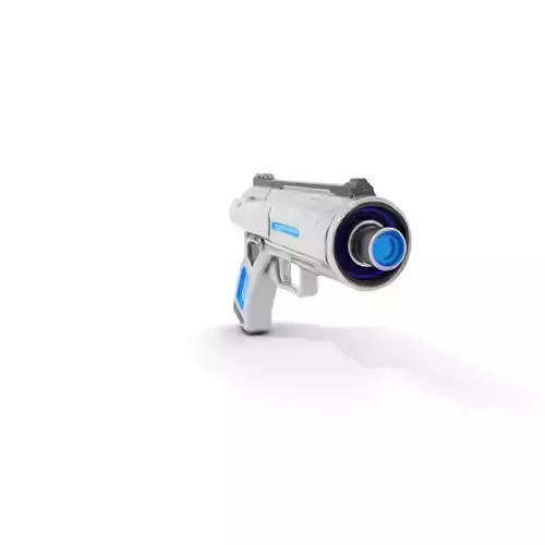 Futuristic Blue Blaster model pack Low-poly 3D model