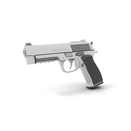 Sleek Silver Handgun model pack