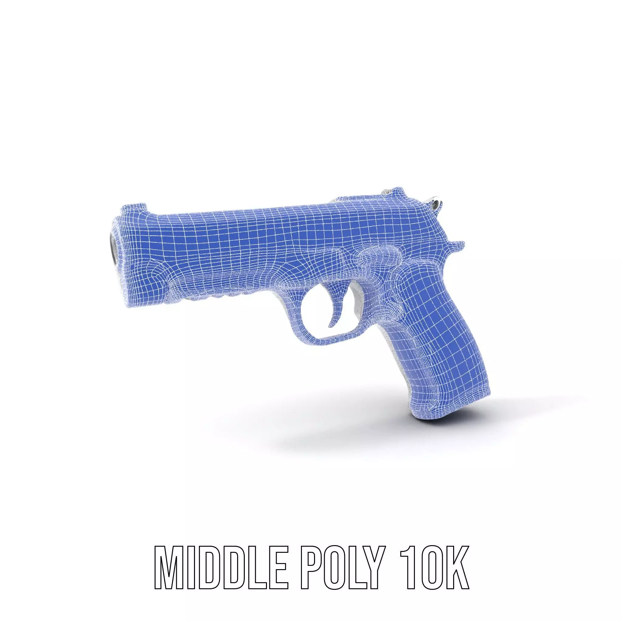 Sleek Silver Handgun model pack Low-poly 3D model_19