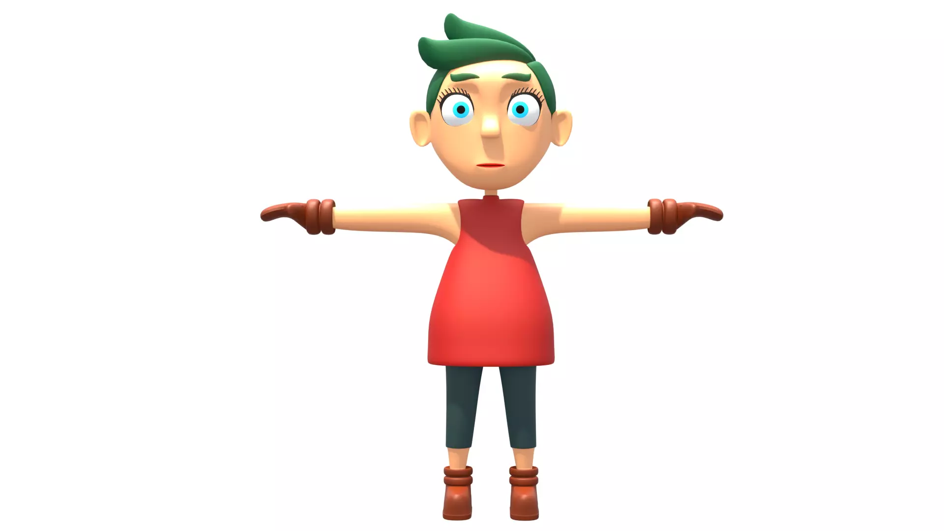 fully opimized simple character 1 Low-poly 3D model